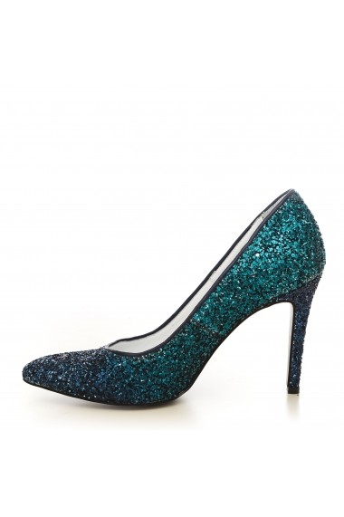 Pantofi cu toc CONDUR by alexandru 1422-glitter bleumarin