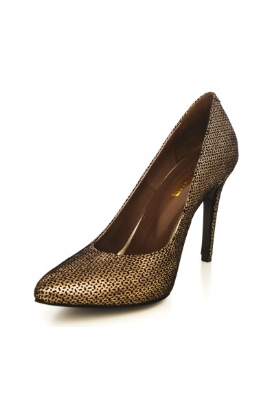 Pantofi cu toc CONDUR by alexandru 1422-negru cu auriu T26