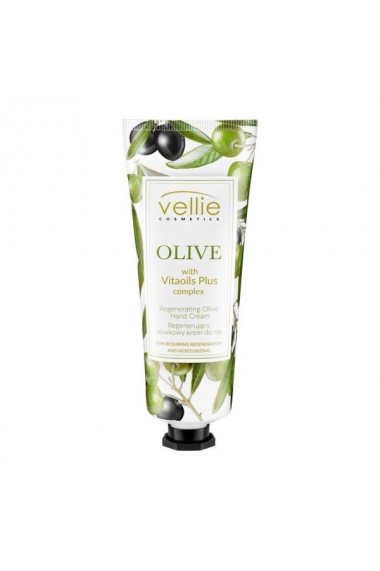Crema de maini regeneratoare Vellie Olive cu ulei de masline, 75ml