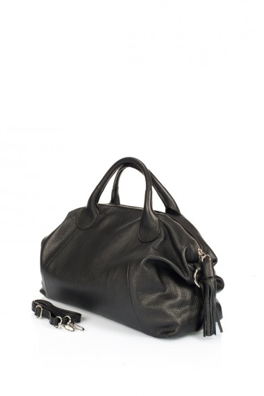 Geanta piele naturala VICTORIA DOLLARO BLACK NEGRU