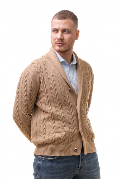 Cardigan tricotat cu Torsade