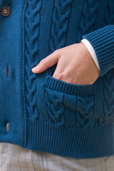 Cardigan tricotat cu Torsade