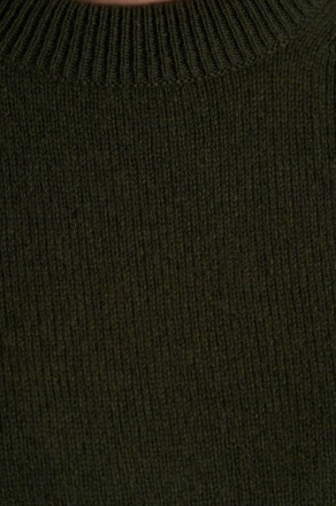 Pulover Amavi tricotat din lana Verde