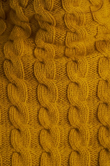 Pulover Amavi din tricot Galben