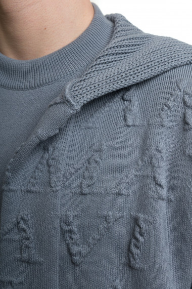 Palton cu logo din tricot