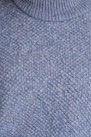 Pulover Amavi tricotat cu fir lurex Albastru
