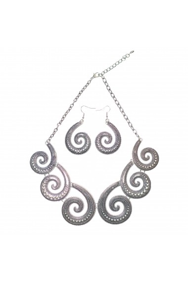 Set cercei si colier elegant Silver Infinity APT for YOU
