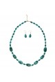 Set cercei si colier Resin Stone verde APT for YOU