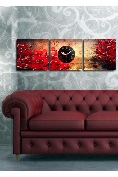Ceas decorativ de perete(3 articole) Clock Art 228CLA2677 Multicolor