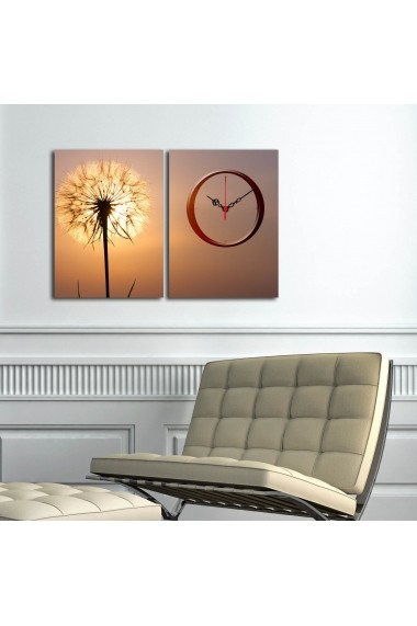 Ceas decorativ de perete(2 piese) Clockity ASR-248CTY1664 Multicolor
