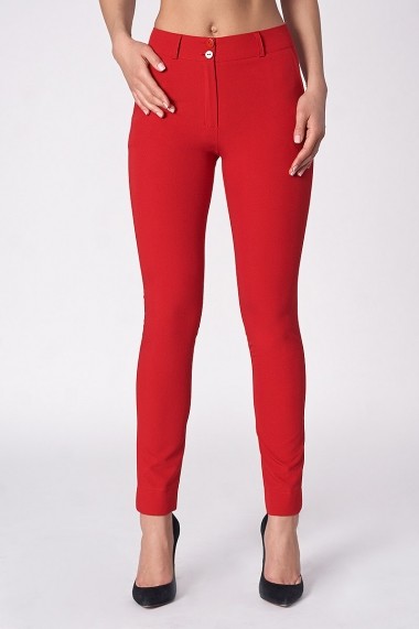 Pantaloni skinny Bessa ATL-3227-Red rosu
