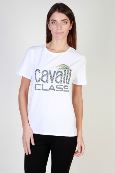 Tricou Cavalli Class B2IQB72236641_0116_003_BIANCO alb