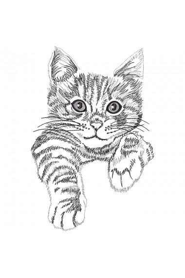 Tricou Brodat - Cute Cat