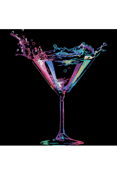 Tricou Brodat - Martini Cocktail