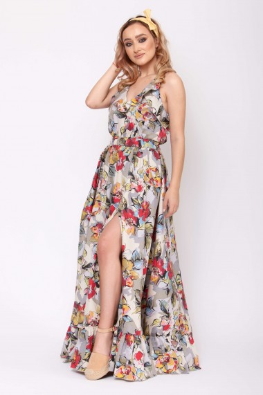 Rochie lunga ClothEGO, Print floral