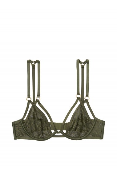 Sutien Victoria`s Secret, Unlined Strappy Plunge Bra, Verde