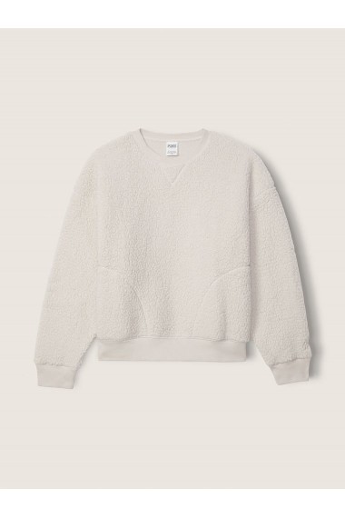 Bluza Victoria`s Secret, Sherpa Crew Sweatshirt, Bej