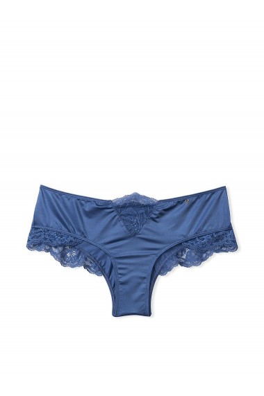 Chiloti semi Victoria`s Secret, No-show Cheeky Panty, Albastri