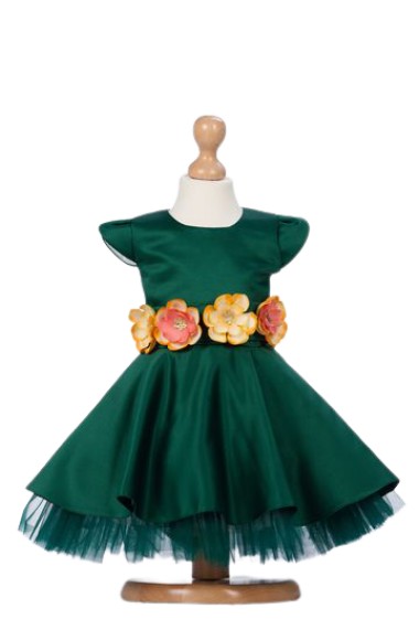 Rochita verde smarald Green Flowers