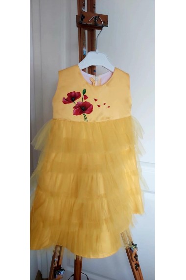 Rochita galbena pictata manual 3-6 ani Special Yellow Dress