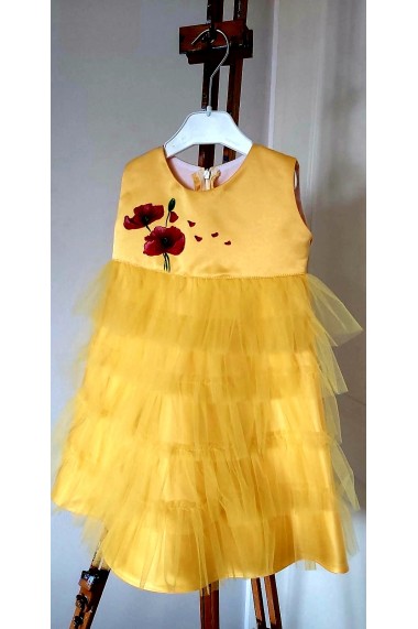 Rochita galbena pictata manual 3-6 ani Special Yellow Dress