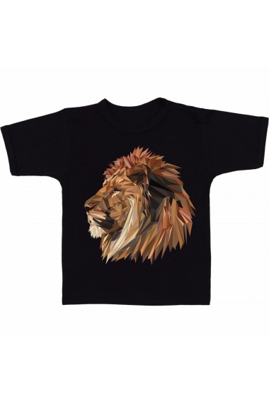 Tricou Lion head graphic negru