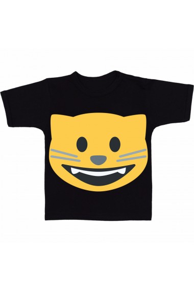 Tricou Smile Cat negru
