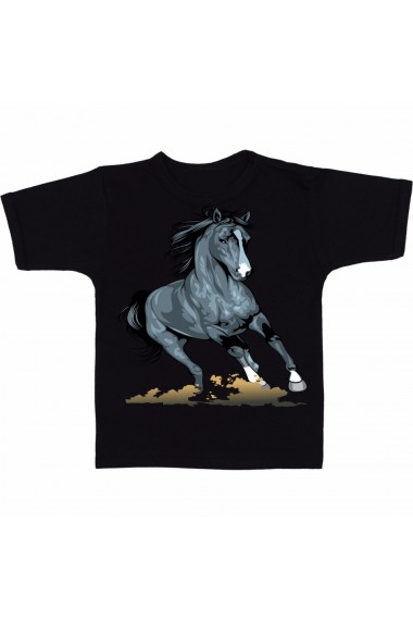Tricou Realistic horse negru