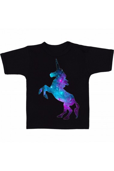 Tricou Silhouette unicorn negru