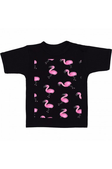 Tricou Flamingo screensaver negru
