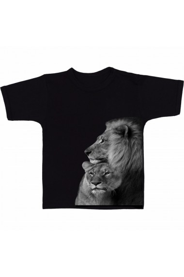 Tricou Lion and lioness negru