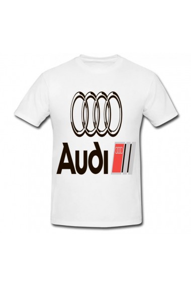 Tricou Audi symbol alb