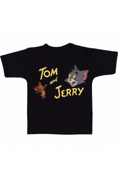 Tricou Tom and Jerry Cartoon negru