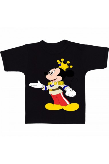 Tricou Mickey Mouse king negru