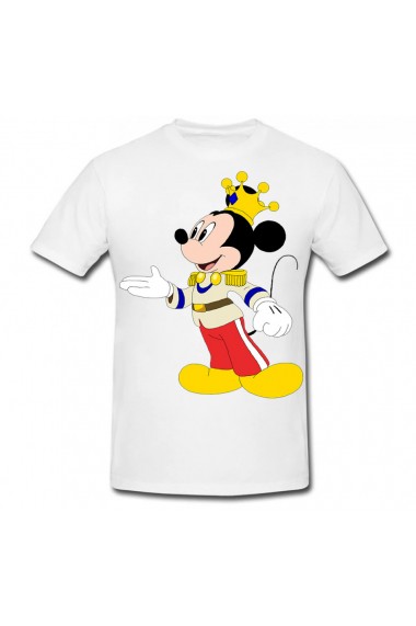 Tricou Mickey Mouse king alb