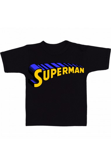 Tricou Superman text negru