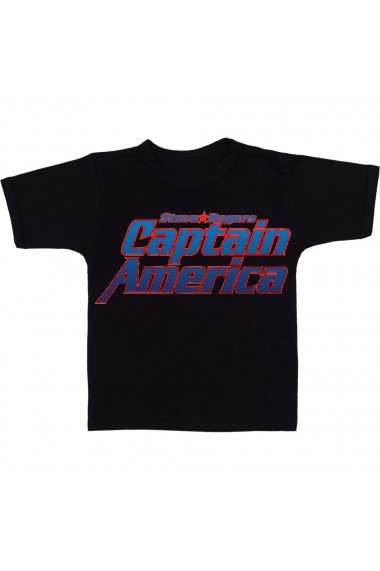 Tricou Captain America - In letters negru