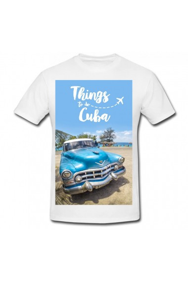 Tricou Things to do Cuba alb