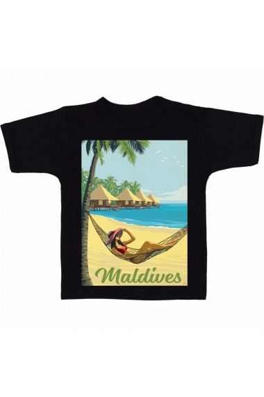 Tricou Maldives negru