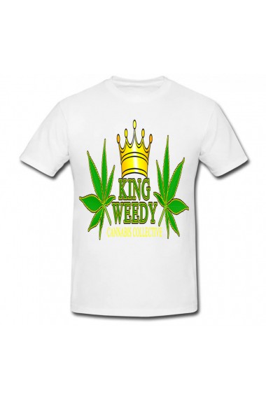 Tricou King weedy alb