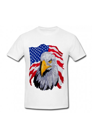 Tricou American eagle alb