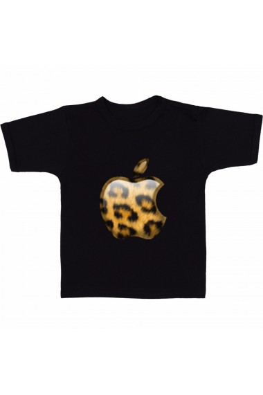 Tricou Apple leopard negru