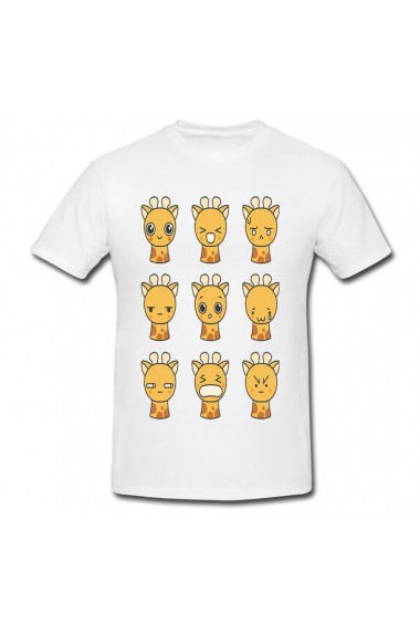 Tricou Girafa - emoji alb