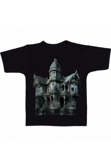 Tricou Haunted house negru