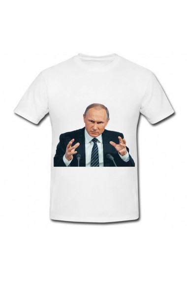 Tricou Vladimir Putin incruntat alb