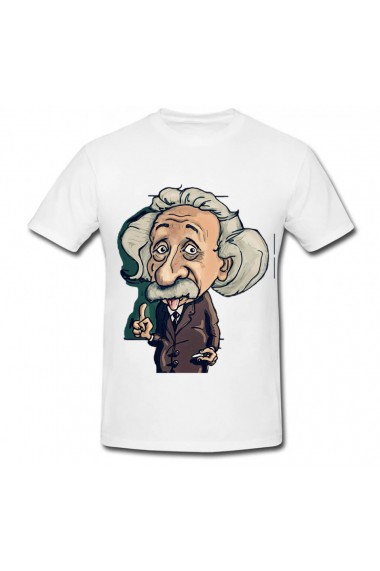 Tricou Albert Einstein - la tabla alb