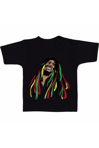 Tricou Bob Marley cartoon negru