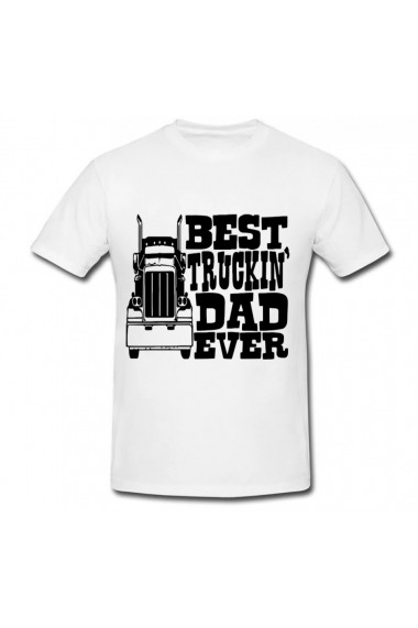Tricou Best truckin dad ever alb