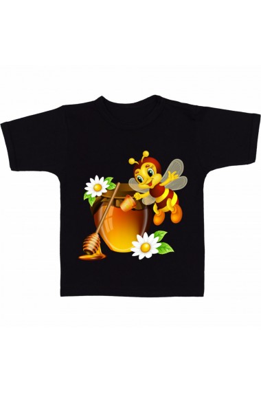 Tricou Cute bee cartoon negru