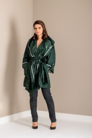 Trench din fas, verde, Rodis